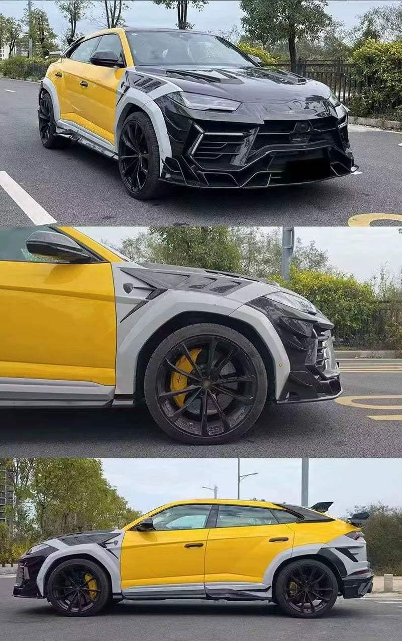 Dry Carbon MS Style Car Accessories for Lamborghini Urus Front Rear Bumper Hood Spoiler Bodykit