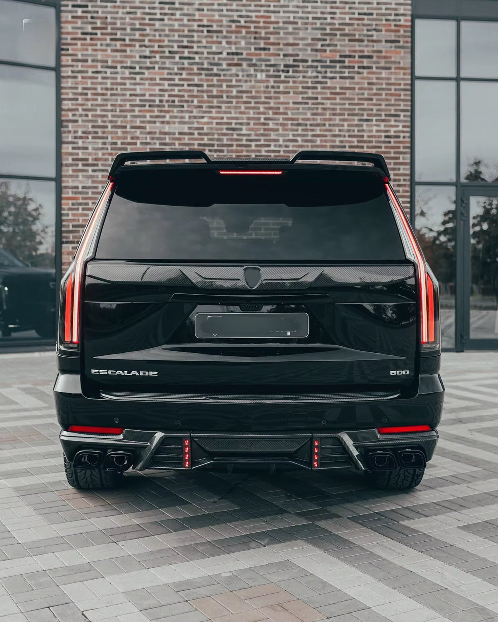 For Cadillac Escalade V 2025 Upgrade LD Style Dry Carbon Fiber Front Lip Skirt Rear Diffuser Spoiler Hood Wide Body Kit