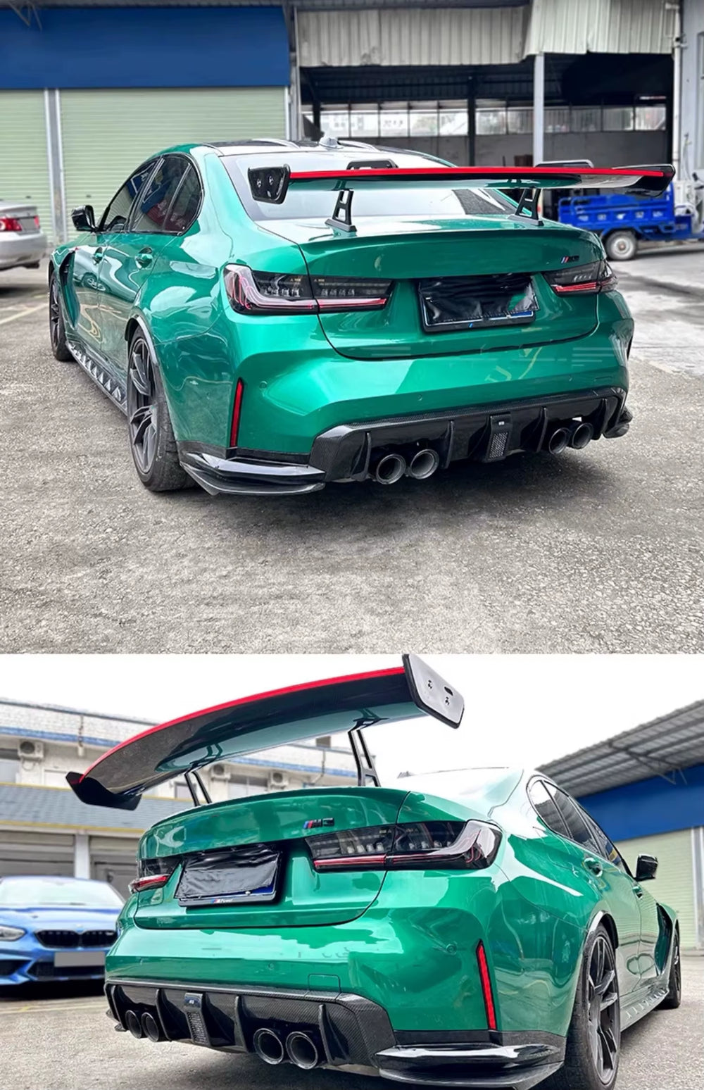Dry Carbon Fiber Body Kit for BMW M3 M4 G80 G82 CA Style Front Bumper Front Lip Rear Diffuser Spoiler Grill