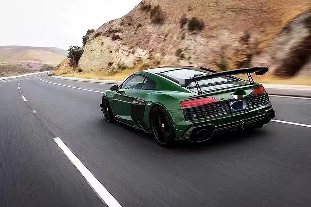 Caprist Style for Audi R8 Dry Carbon Fiber Front Lip Diffuser Spoiler Side Skirt Body Kit