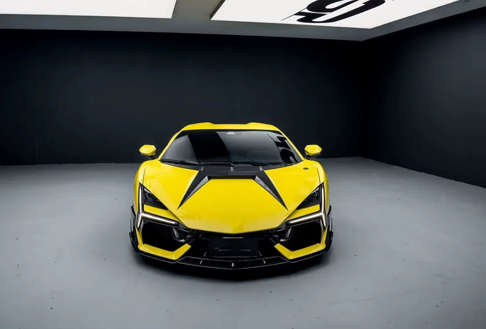 For Lamborghini Revuelto Upgrade MSY Dry Carbon Fiber Front Lip Skirt Rear Diffuser Spoiler Hood Body Kit
