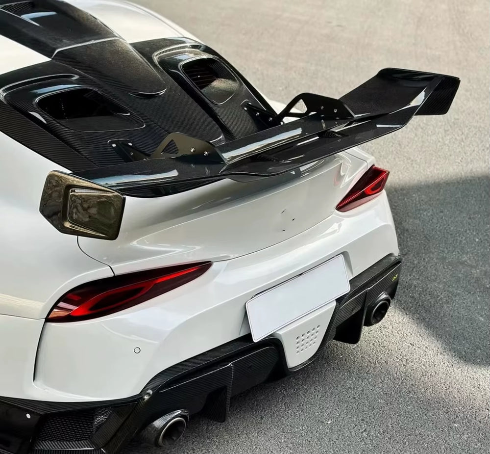 For Toyota Supra A90 Spoiler Wing Carbon Fiber Rear Trunk High Wing Spoile Robt Style for 2019 2020 Toyota Supra Tail Body Kit