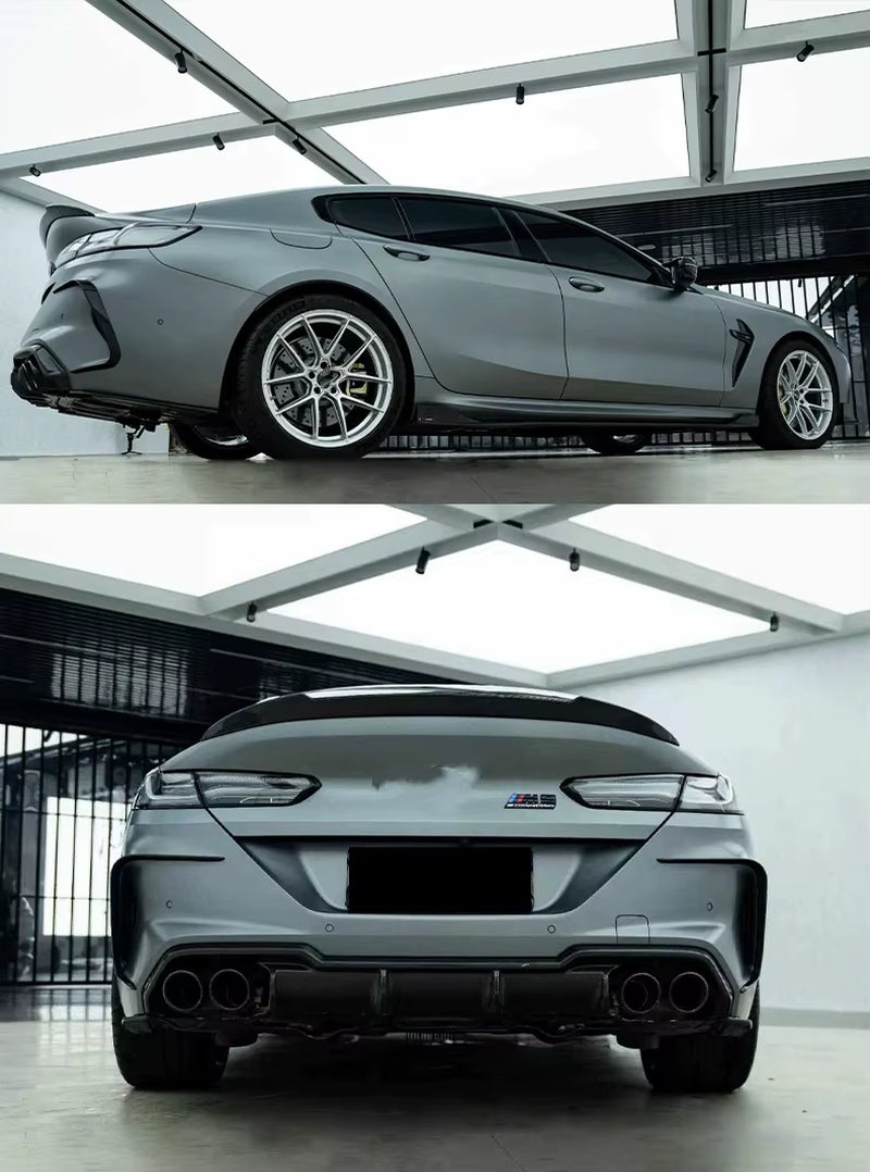 High Quality Dry Carbon Fiber Body Kit for BMW M8 Upgrade PK Style Front Bumper Front Lip Side Skirt Rear Diffuser Spoiler Hood