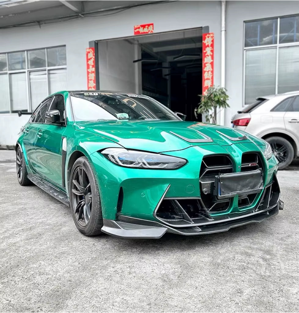 Dry Carbon Fiber Body Kit for BMW M3 M4 G80 G82 CA Style Front Bumper Front Lip Rear Diffuser Spoiler Grill