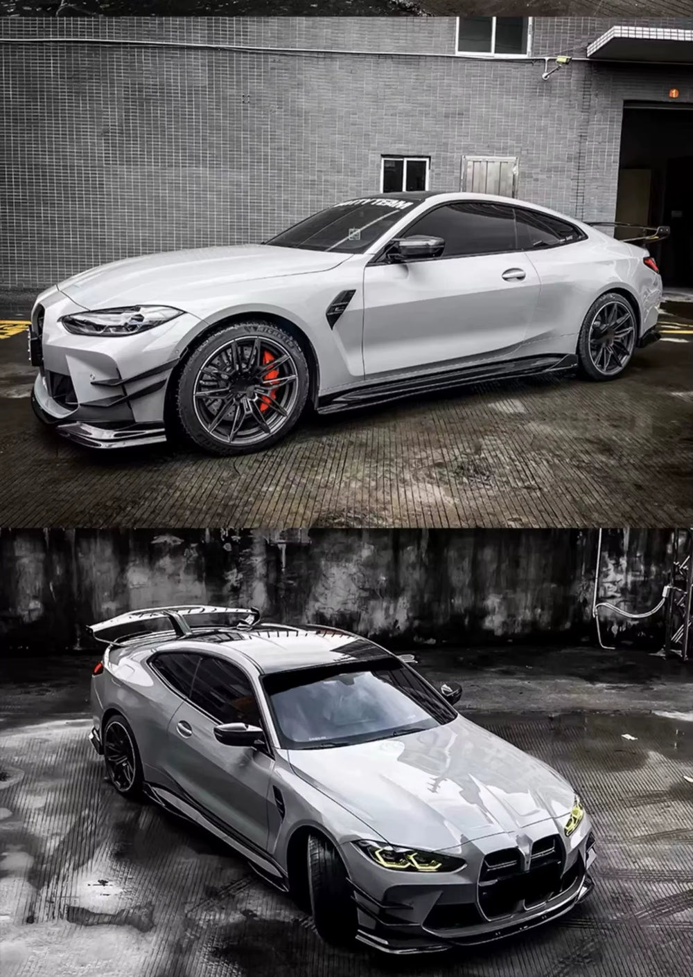 High-Quality Dry Carbon Fiber Body Kit for BMW M4 G82 Upgrade TK Style Front Lip Rear Diffuser Spoiler Hood