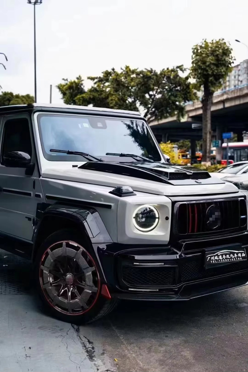 B900 Rocket Style Dry Carbon Fiber Body Kit for Mercedes-Benz G-Class G63 W464 for Car Part