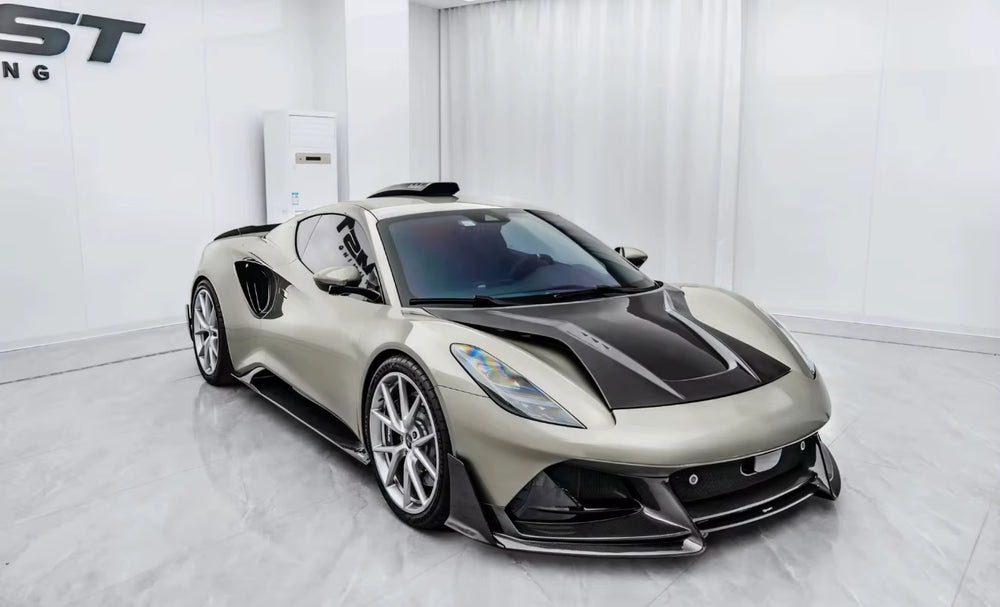 CMST Style Carbon Fiber Body Kit for Lotus Emira Carbon Fiber Front Lip Skirt Rear Diffuser Spoiler Hood Body Kit