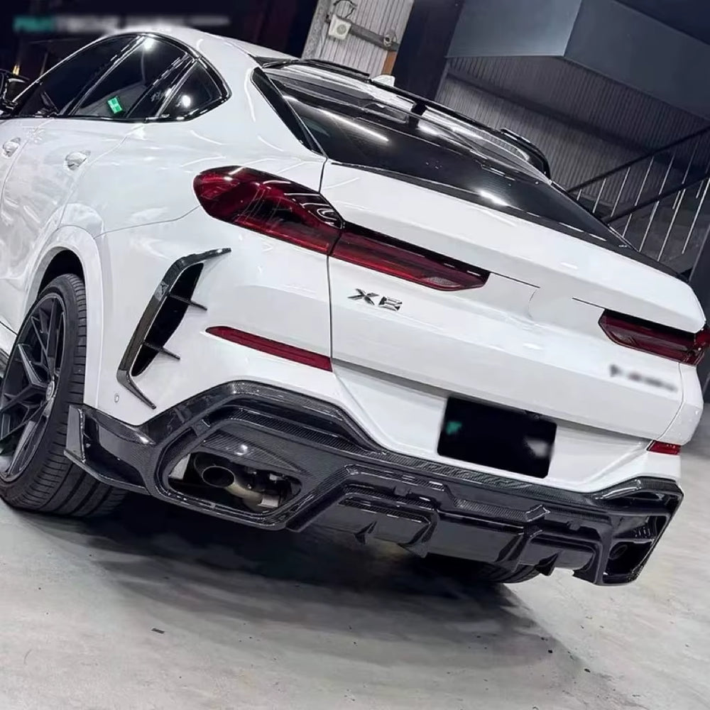 PK Style Carbon Fiber Body Kit for BMW X6 G06 Front Lip Side Skirt Rear Diffuser Rear Spoiler Rear Wing Mirror