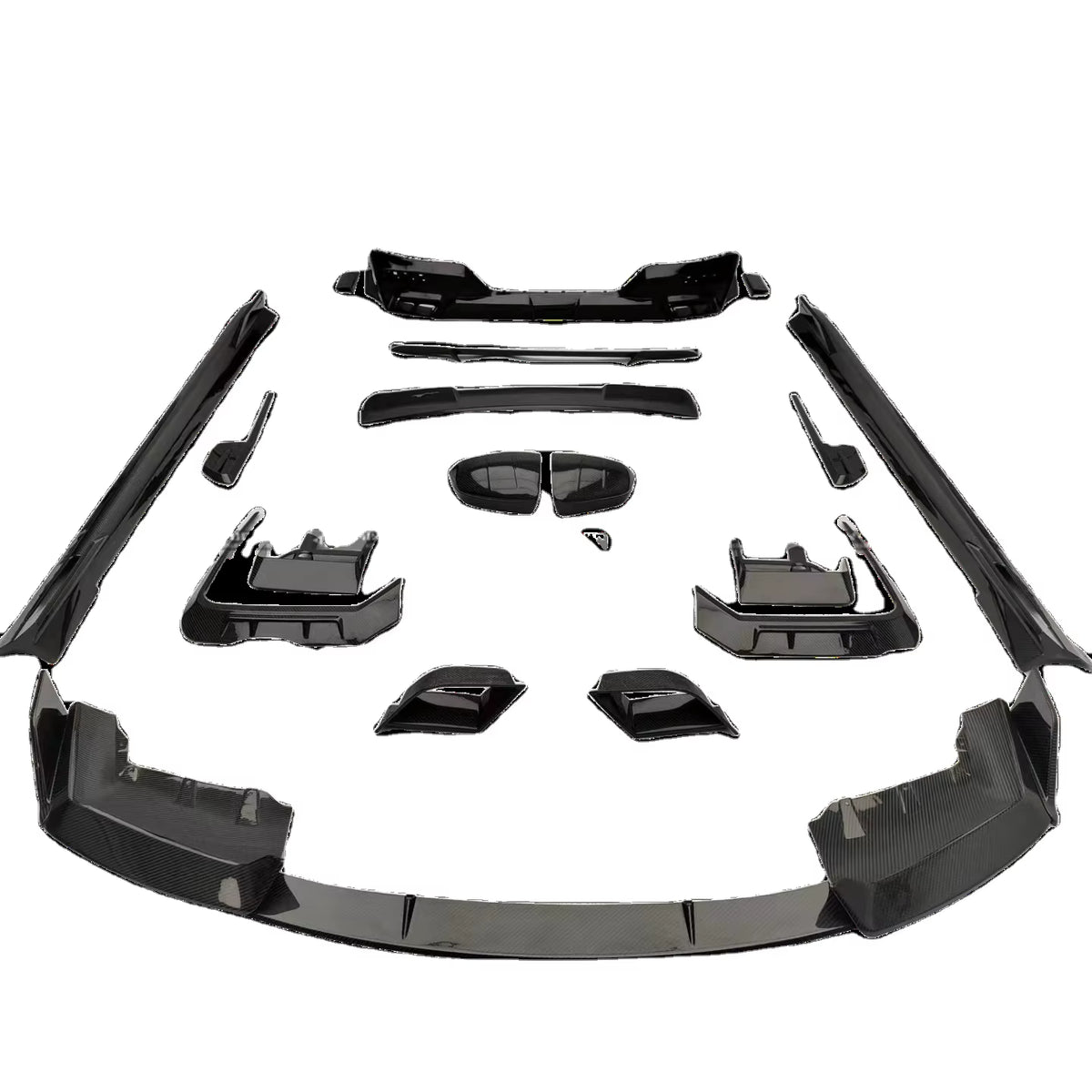 High-Quality Dry Carbon Fiber MSY Style Body Kit for BMW 7 Series G70 Front Lip Skirt Rear Diffuser Spoiler
