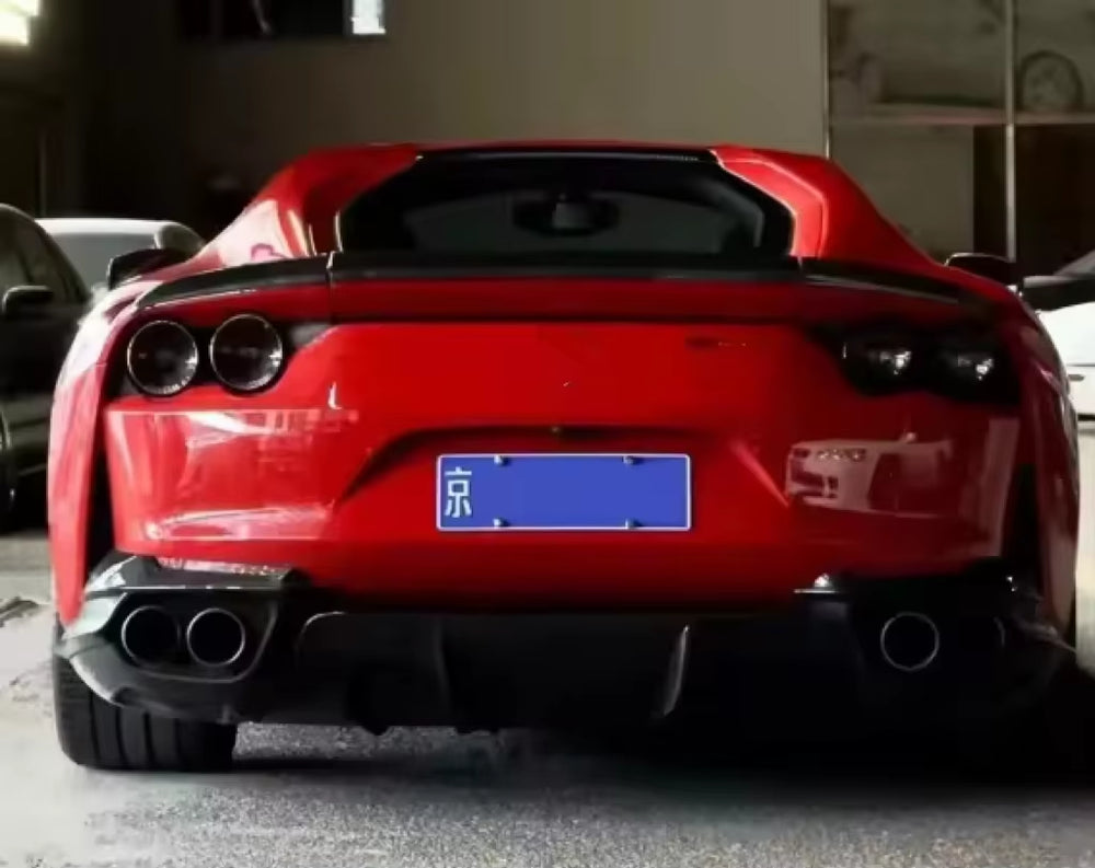 N Style Carbon Fiber for Ferrari 812 Superfast Front and Rear Bumper Lips for Body Kit