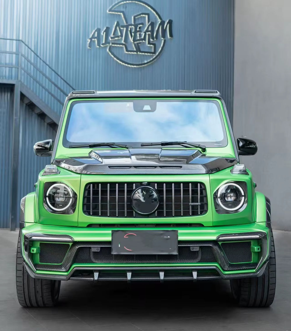 TOP Style Dry Carbon Fiber Body Kit for Mercedes-Benz G-Class W464 W465 G63 Front Lip Hood Rear Diffuser Spoiler Wheel Arches