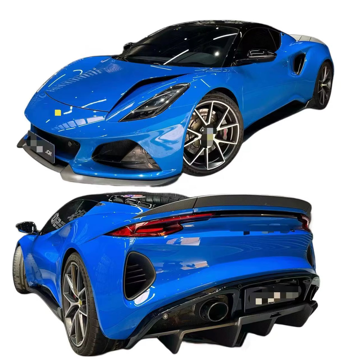 Carbon Fiber Body Kit for Lotus Emira Front Lip Diffuser Spoiler Hood Bumper Body Kit