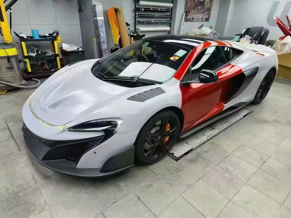 Carbon Fiber Body Kit Front and Rear Bumper Side Skirts Body Kits Suitable for Mclaren Mp4-12C 650S Upgrade to 675LT Body Kit