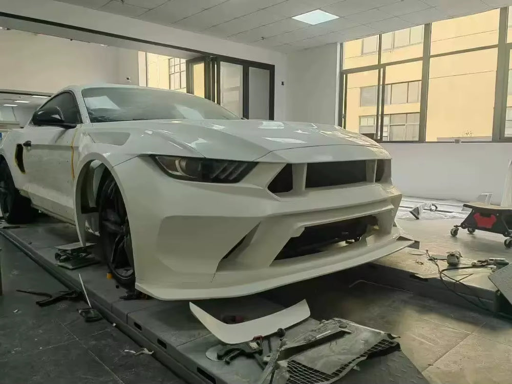 Wide Body Kit for Ford Mustang 2014-2023 Front Bumper Rear Bumper Hood Spoiler Wing Hood Fender