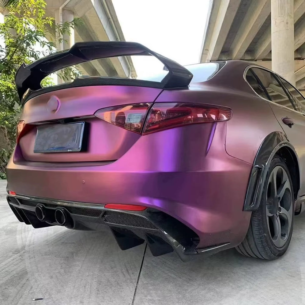 For Alfa Romeo Giulia Upgrade GTAM Style Front Rear Bumper Rear Diffuser Side Skirt Body Kit