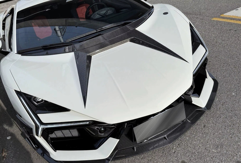 For Lamborghini Revuelto Upgrade MSY Dry Carbon Fiber Front Lip Skirt Rear Diffuser Spoiler Hood Mirror Body Kit