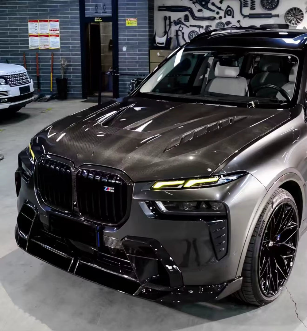 LD Style Carbon Fiber Body Kit for BMW X7 G07 Carbon Fiber Front Lip Grill Front Bumper Tuyere Body Kit