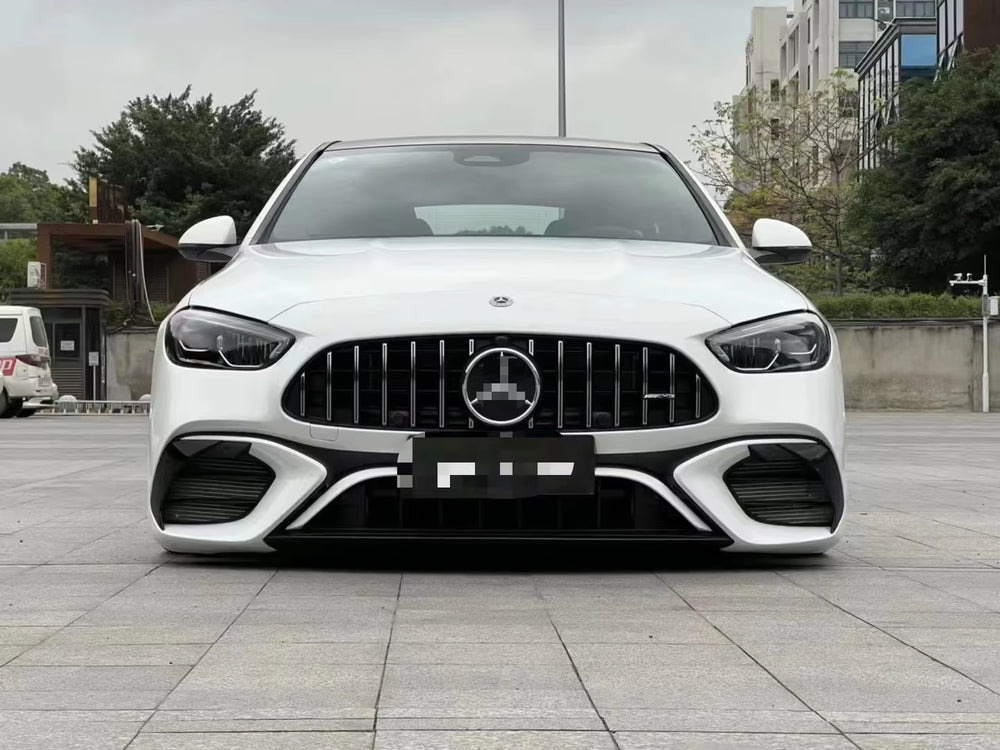 Car Bumpers Body Kit for Mercedes W206 C Class 2021 2022 Year Upgrade C63 Style Front Rear Bumper