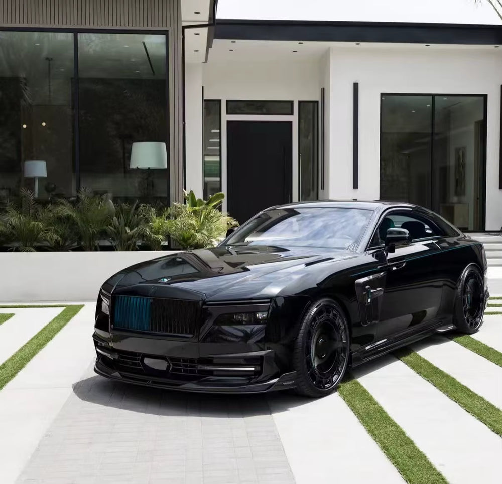 For Rolls-Royce Spectre Upgrade MSY Dry Carbon Fiber Front Lip Skirt Rear Diffuser Spoiler Hood Body Kit