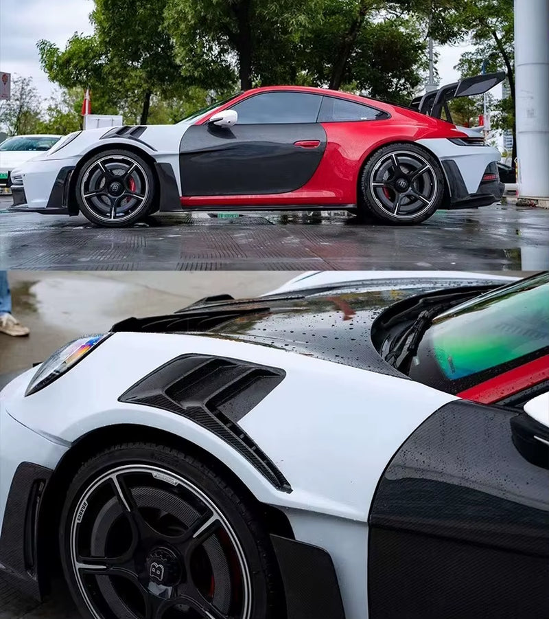 Upgrade GT3RS Style Body Kit for Porsche 911 992 Wide-Body Kit Front and Rear Bumper Spoiler Rear Diffuser Fender