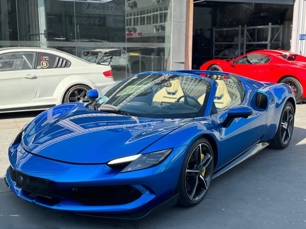 Oem Style Dry Carbon Fiber Body Kit for Ferrari 296GTB Dry Carbon Fiber Front Lip Rear Diffuser Spoiler