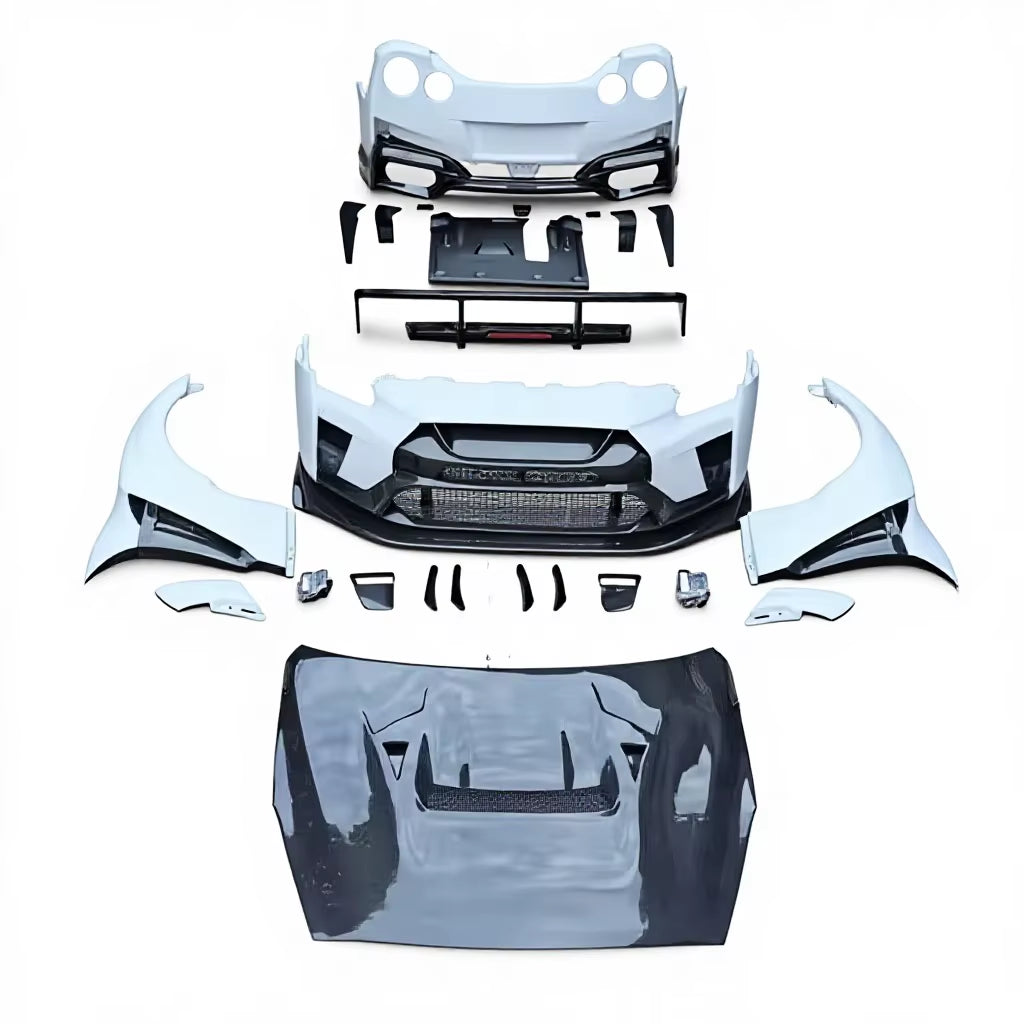 Vrs Style Body Kit for NISSAN GTR R35 Popular GTR R35 Front and Rear Bumper with Wing Spoiler Modification Body Kit