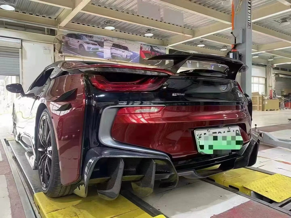 Auto Parts Carbon Fiber Body Kit for BMW I8 Front Lip Rear Diffuser Splitter Rear Spoiler
