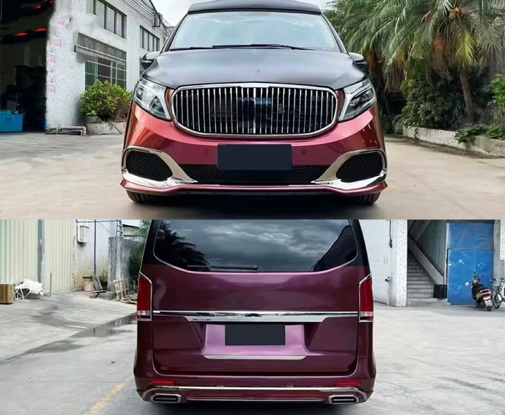 Upgrade 2021 Maybach Body Kit for Mercedes-Benz V Class VITO W446 W447 V260 Facelift Front Rear Bumper Hood