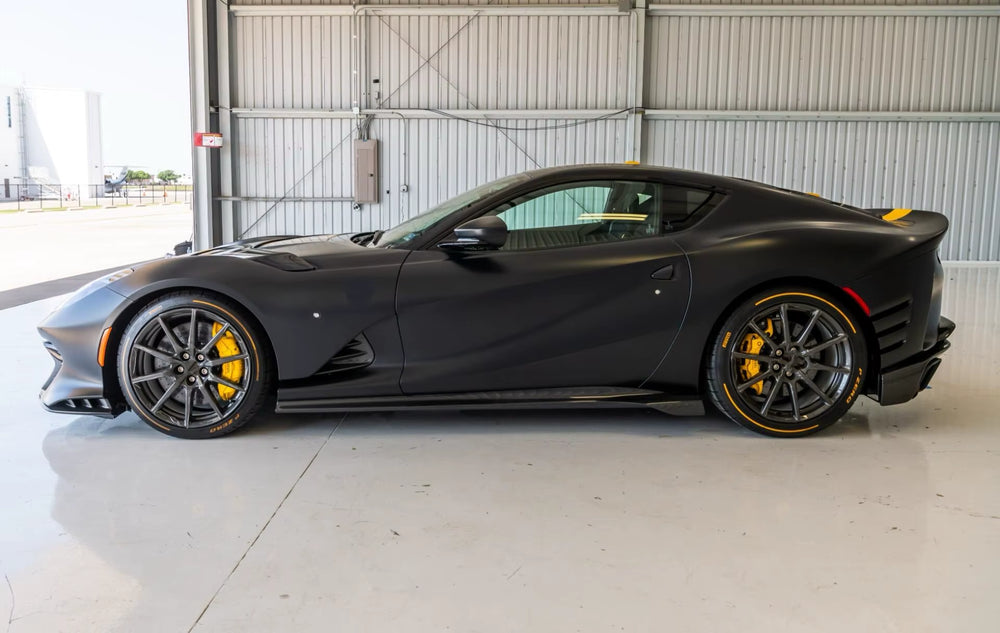 For Ferrari 812 Upgrade Competizione Dry Carbon Fiber Front and Rear Bumper Side Skirts Fender Hood Wide Body Kit