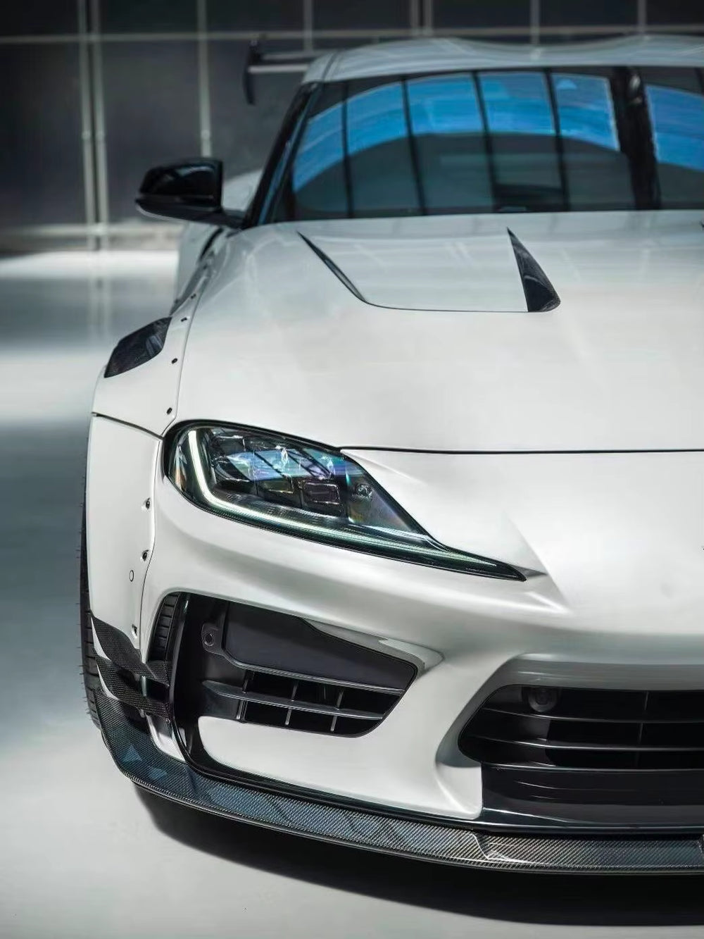 Ad-Style Wide-Body Kit for Toyota Supra A90 Carbon Fiber Front Lip Side Skirt Rear Diffuser Spoiler Hood Wide-Body Kit