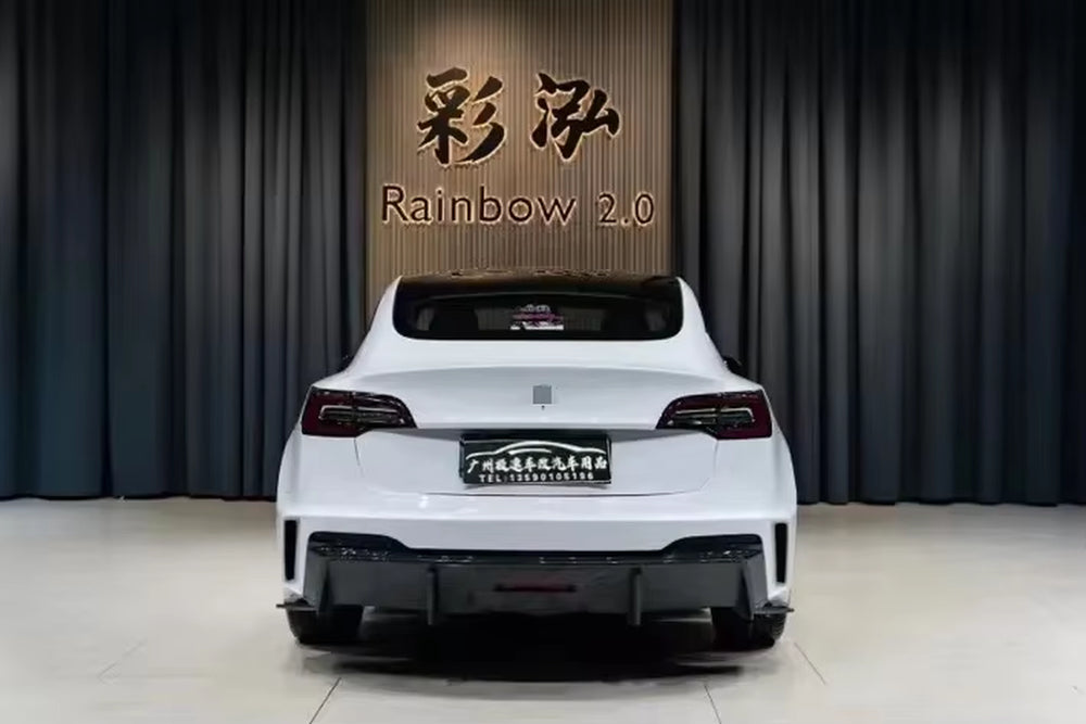 Carbon Fiber Car Bumpers for Tesla Model 3 ROBOT Style Rear BUMPER for Body Kit Body Kit