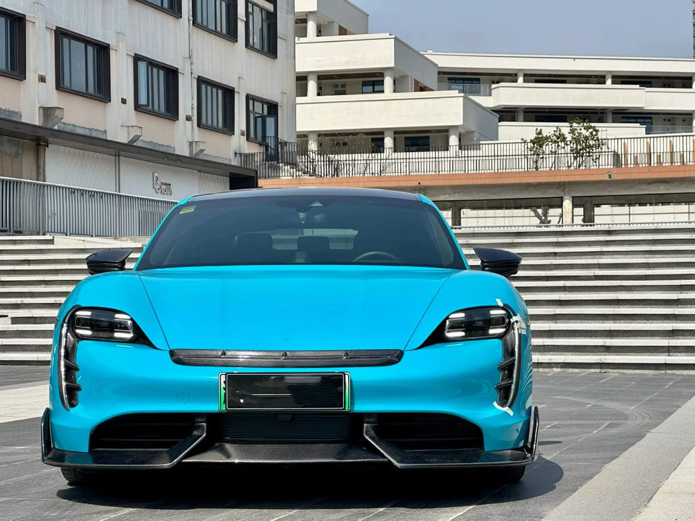Msy Style Body Kit for Porsche Taycan Carbon Fiber Front Lip Rear Diffuser Side Skirt Spoiler Body Kit