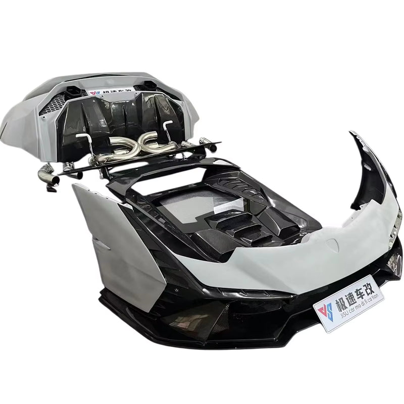 Upgrade Tecnica Style Body Kit for Lamborghini Huracan Lp610 Lp580 Front Rear Bumper Carbon Fiber Diffuser Car Bumper Body Kit