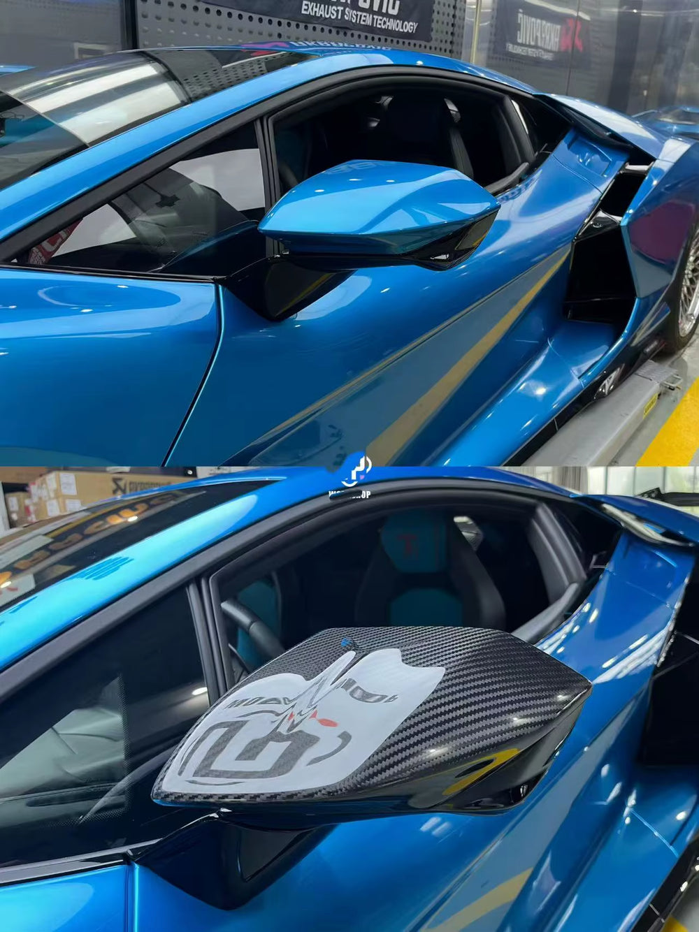 Dk Style Dry Carbon Fiber Body Kit for Lamborghini Revuelto Front Lip Skirt Rear Diffuser Spoiler Hood
