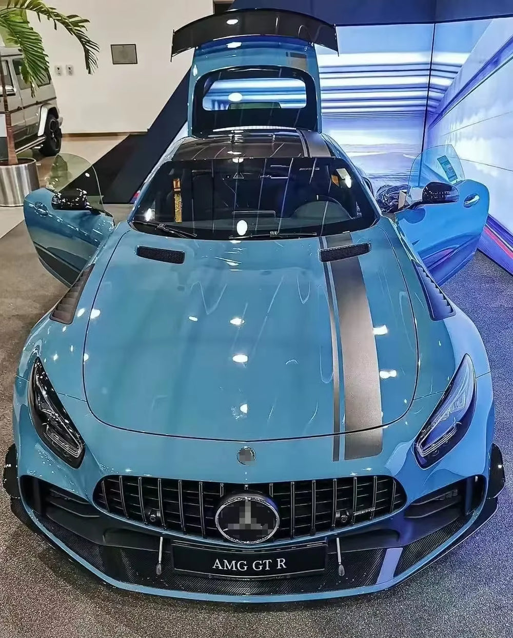 Car Bumper for Mercedes-Benz AMG GTS GTS GTC GTR Pro Style Front Bumper Carbon Fiber Body Kit