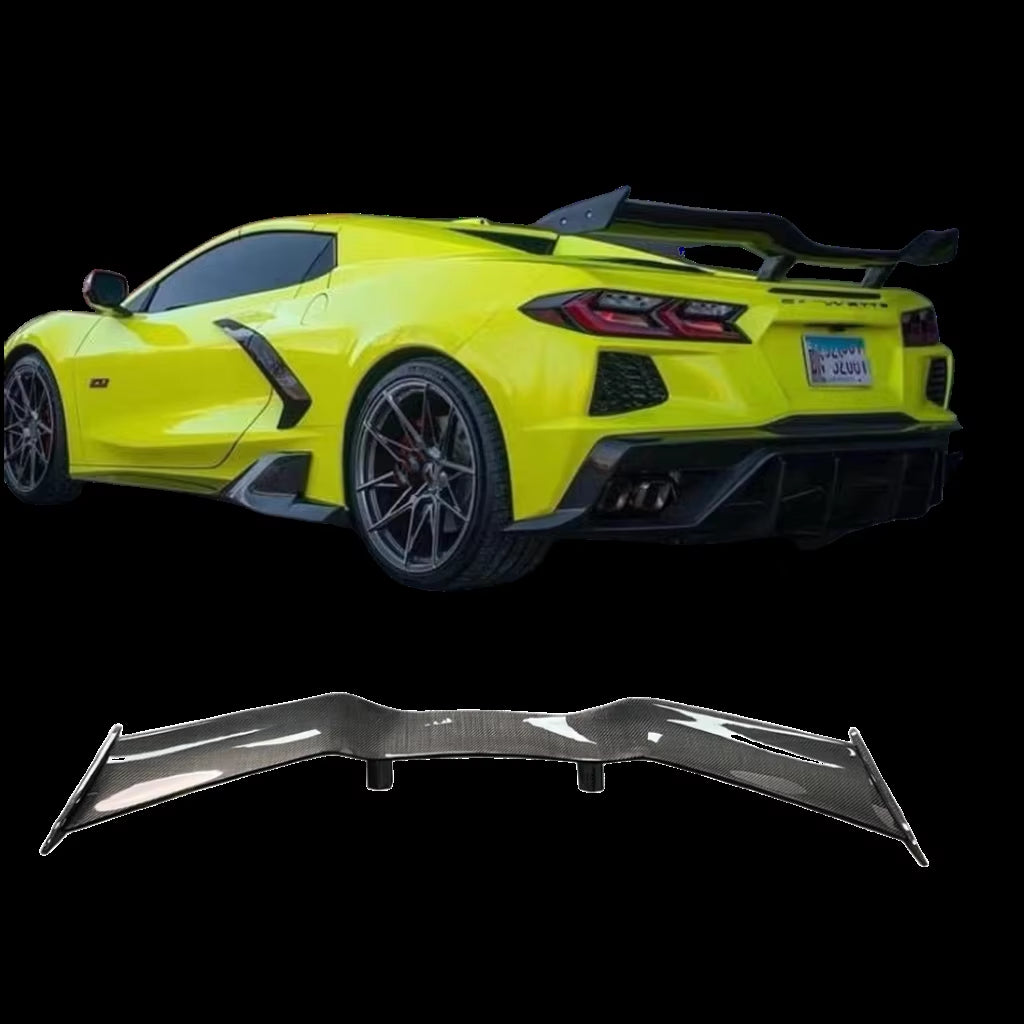 High Quality Dry Carbon Fiber Rear Trunk Wing for Chevrolet Corvette C8 Z06 Carbon Fiber Wing Spoiler