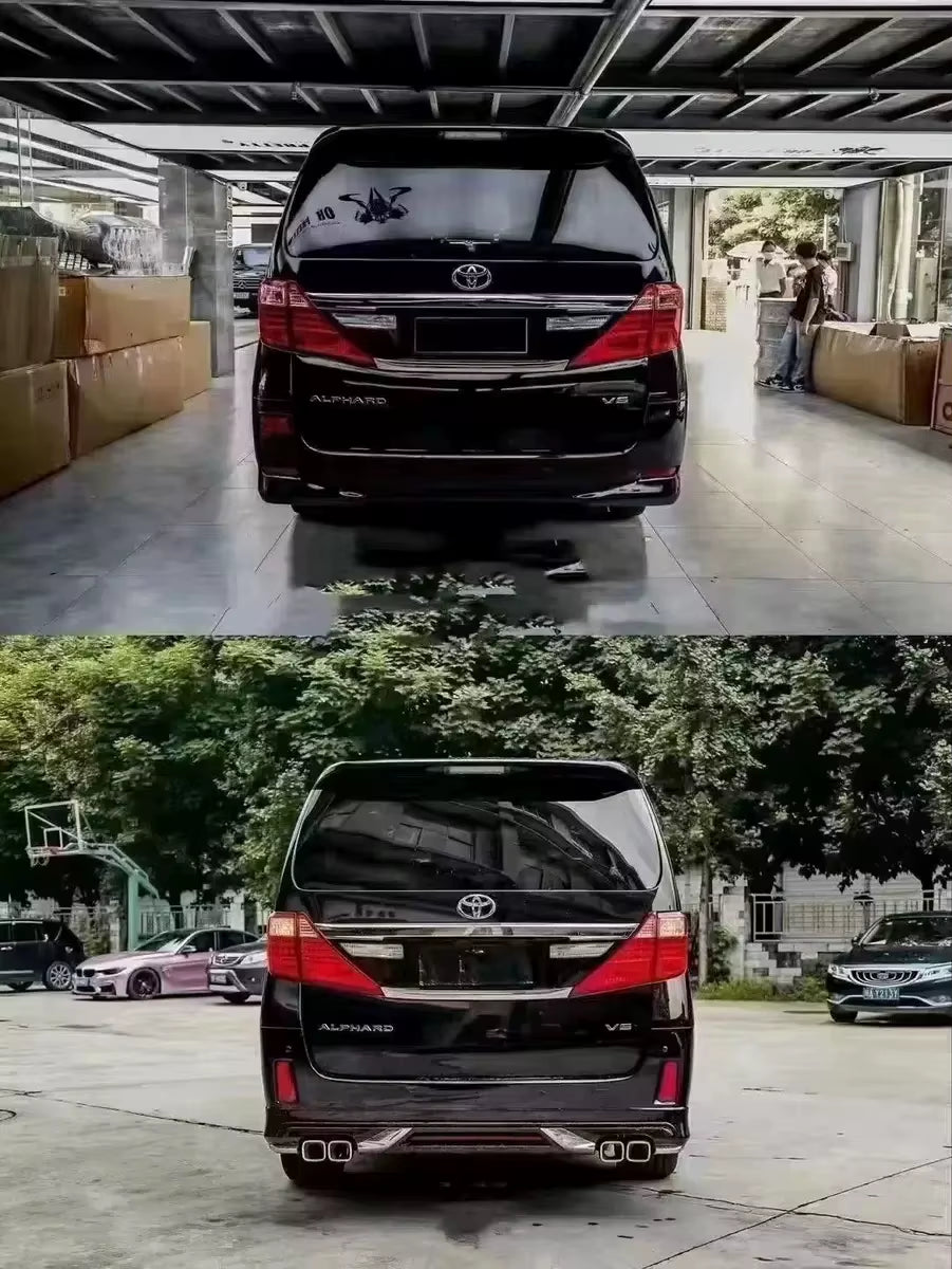 For Toyota Alphard 2008-2015 Upgrade to 2019-2020 New Models Body Kit Front and Rear Bumper Spoiler Diffuser Headlights