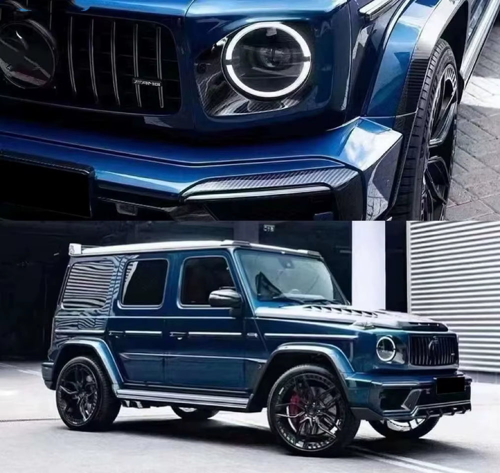 High Quality Dry Carbon Fiber TOP Style Body Kit for Mercedes-Benz G Class W464 G63 Front Lip Rear Diffuser Spoiler Hood