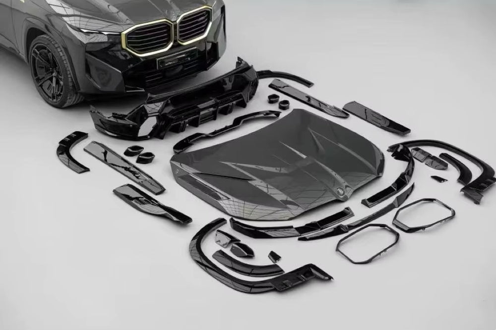 LD Style Carbon Fiber Body Kit for BMW XM Front Lip Skirt Rear Diffuser Spoiler Hood Wide Body Kit