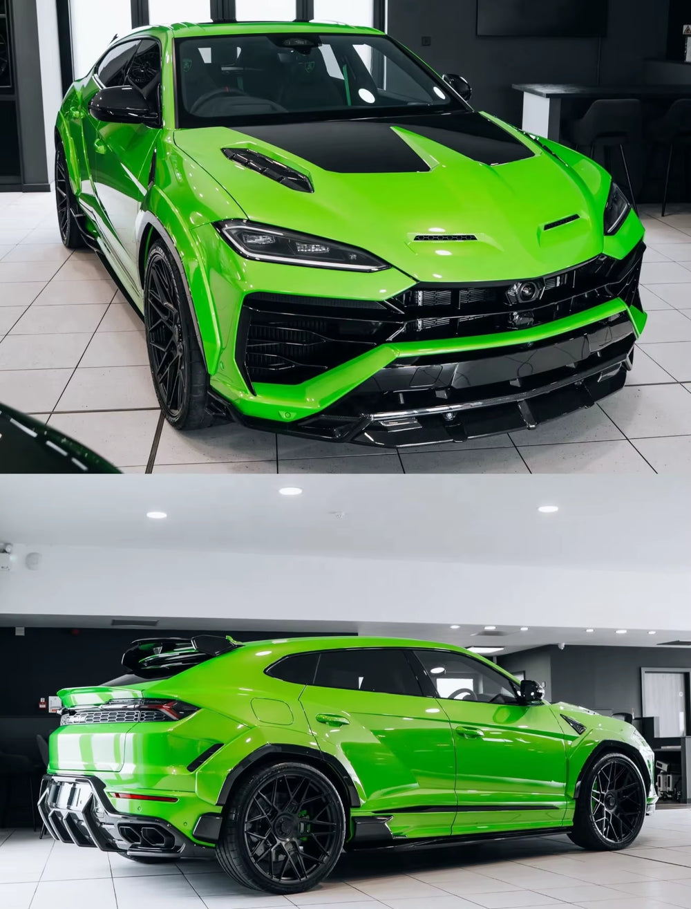 UB Style Dry Carbon Fiber Body Kit for Lamborghini URUS SE Front Lip Side Skirts Rear Diffuser Spoiler Wide Body Kit