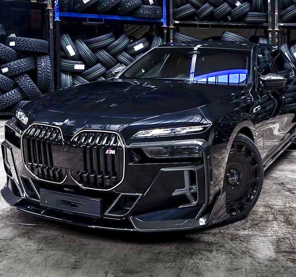 High-Quality Dry Carbon Fiber MSY Style Body Kit for BMW 7 Series G70 Front Lip Skirt Rear Diffuser Spoiler