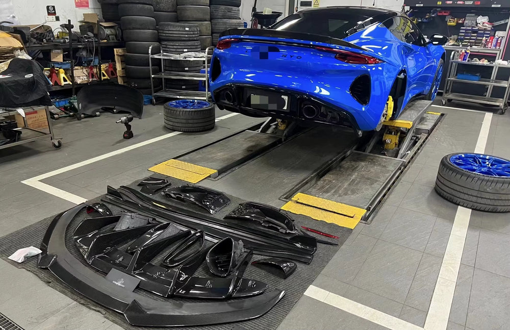 Carbon Fiber Body Kit for Lotus Emira Front Lip Diffuser Spoiler Hood Bumper Body Kit