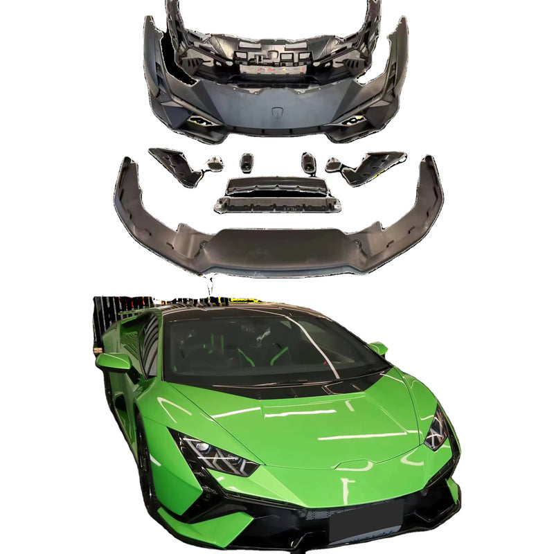 Tecnca Style for Lamborghini Huracan Lp610 Lp580 Evo PP Carbon Fiber Body Kit Front Bumper Rear