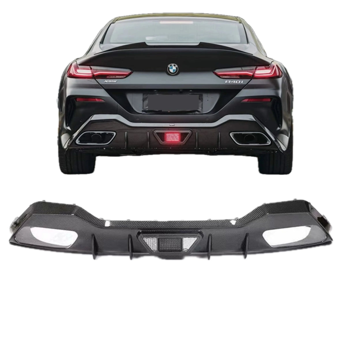 Carbon Fiber Rear Diffuser for Bmw 8 Series M850 M840 G15 G14 G16 Body Kit Fitment High Quality