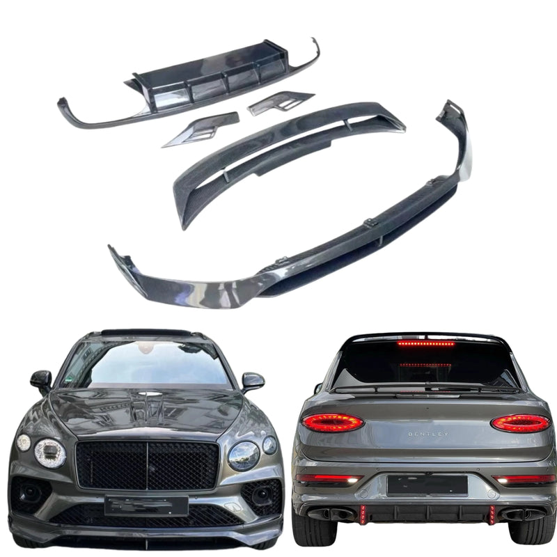 LD Style Body Kit for Bentley Bentayga Dry Carbon Fiber Front and Rear Bumper Front Lip Rear Diffuser Spoiler Body Kit