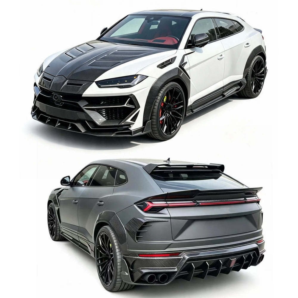 Ky-Style Dry Carbon Fiber Body Kit for Lamborghini Urus Car Bumper Front Lip Rear Diffuser Spoiler Hood Wide-Body Body Kit