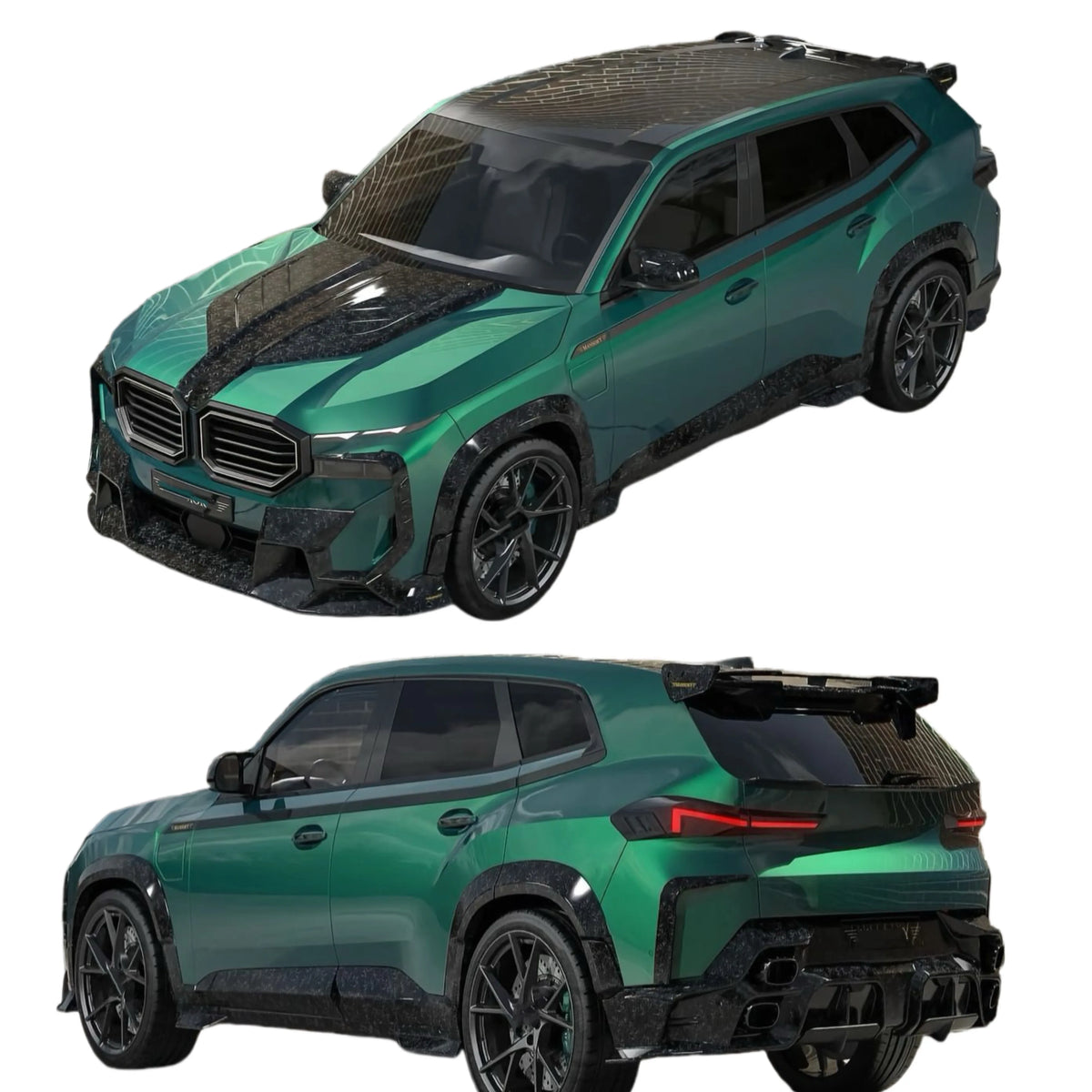 Dry Carbon Fiber MSY Style Body Kit for BMW XM G09 Mansor Style Front Lip Side Skirt Rear Lip Rear Diffuser Wheel Eyebrow