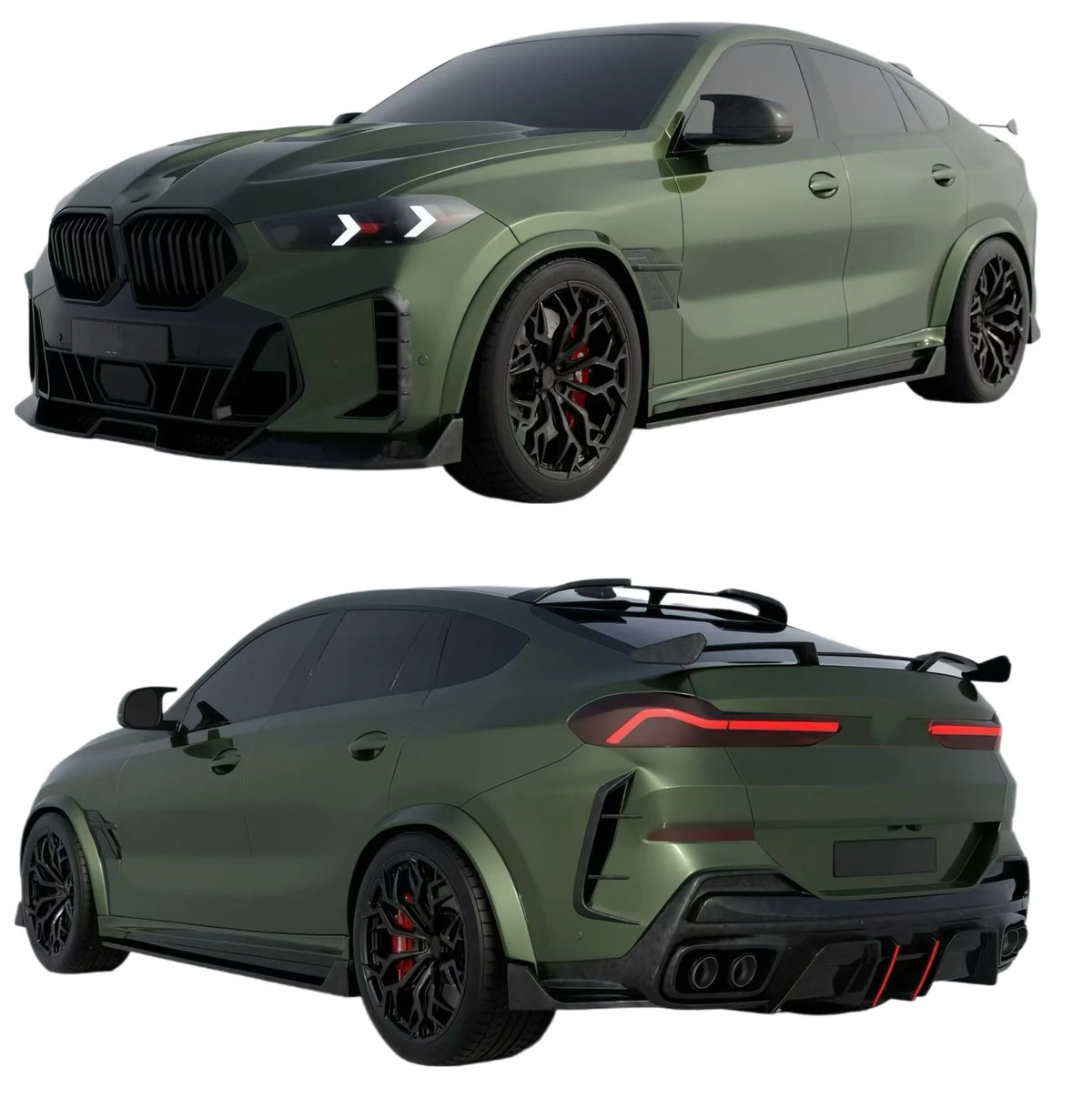 Kit de carrocería en fibra de carbono seca para BMW X6 G06