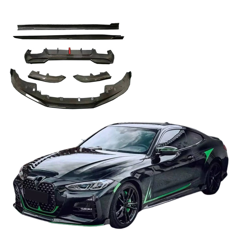 K-Style Carbon Fiber Body Kit for BMW 4 Series G22 Carbon Fiber Front Lip Skirt Rear Diffuser Spoiler Body Kit