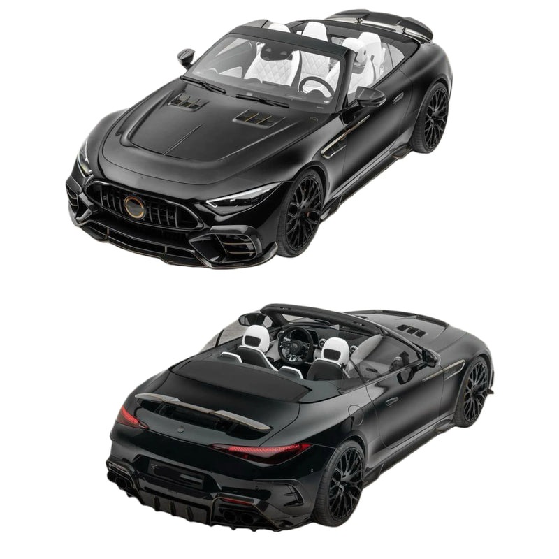 Kit carrosserie en carbone sec pour Mercedes-AMG SL 63, avec lame, bas de caisse, diffuseur, aileron et capot